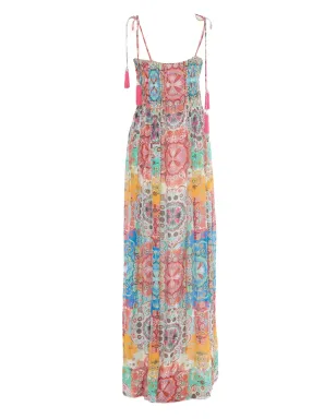 Roberto Cavalli Vintage ビンテージ柄プリーツマキシドレス - サムネイル2