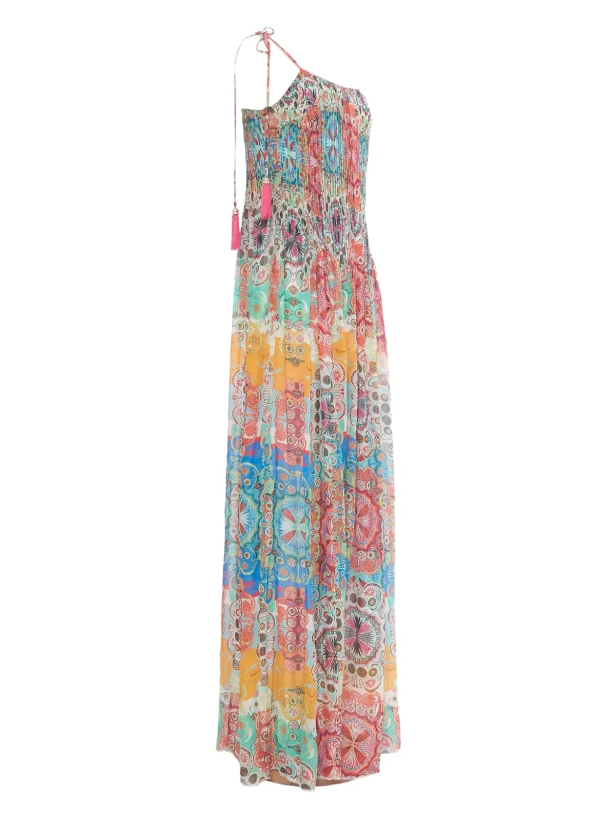 Roberto Cavalli Vintage ビンテージ柄プリーツマキシドレス - 画像3