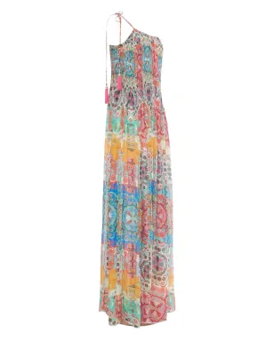 Roberto Cavalli Vintage ビンテージ柄プリーツマキシドレス - サムネイル3
