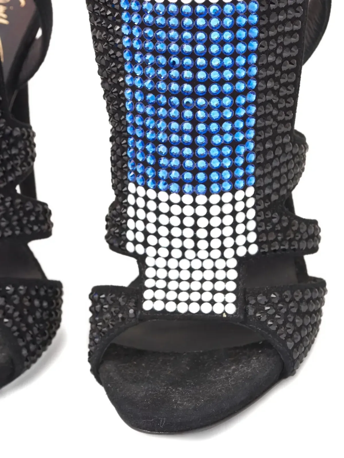 Giuseppe Zanotti Vintage ビンテージ ストラスサンダル ブラック - 画像5