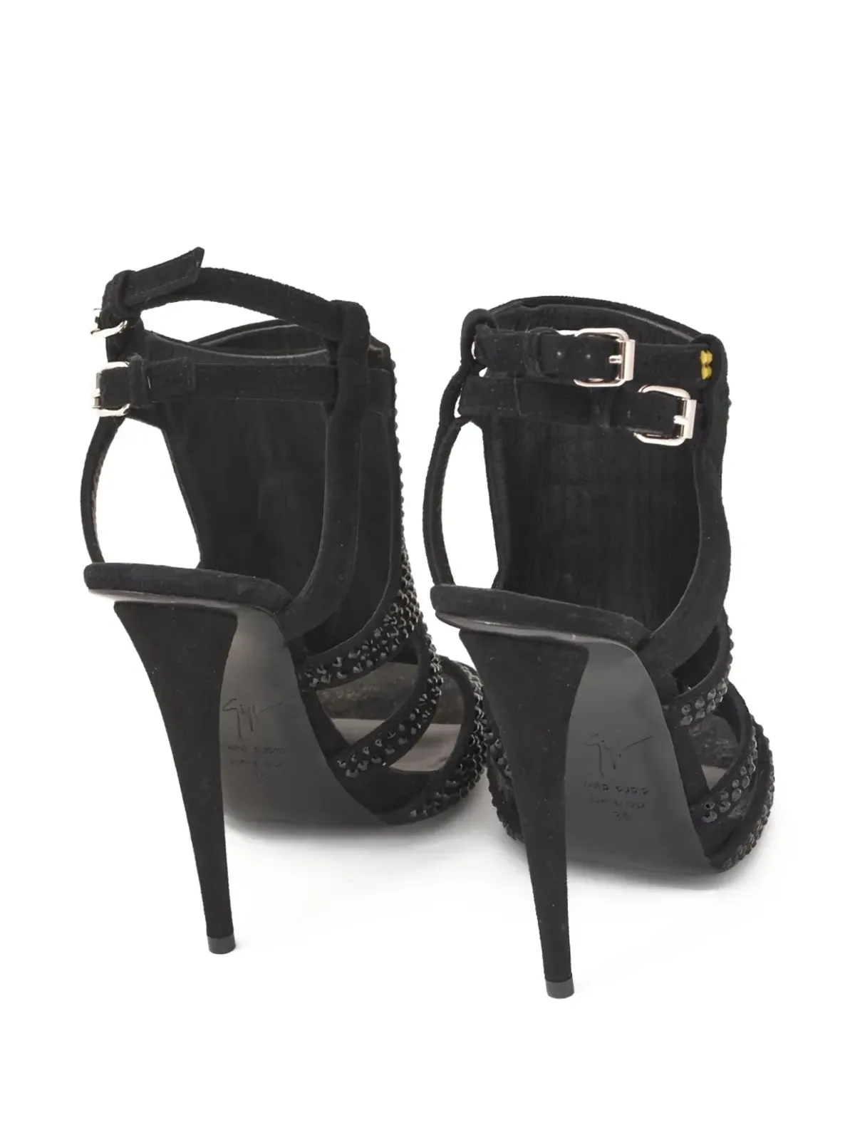 Giuseppe Zanotti Vintage ビンテージ ストラスサンダル ブラック - 画像2