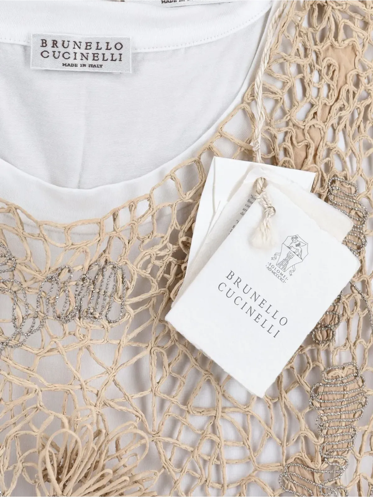 Brunello Cucinelli Vintage 花柄刺繍Tシャツ - 画像3