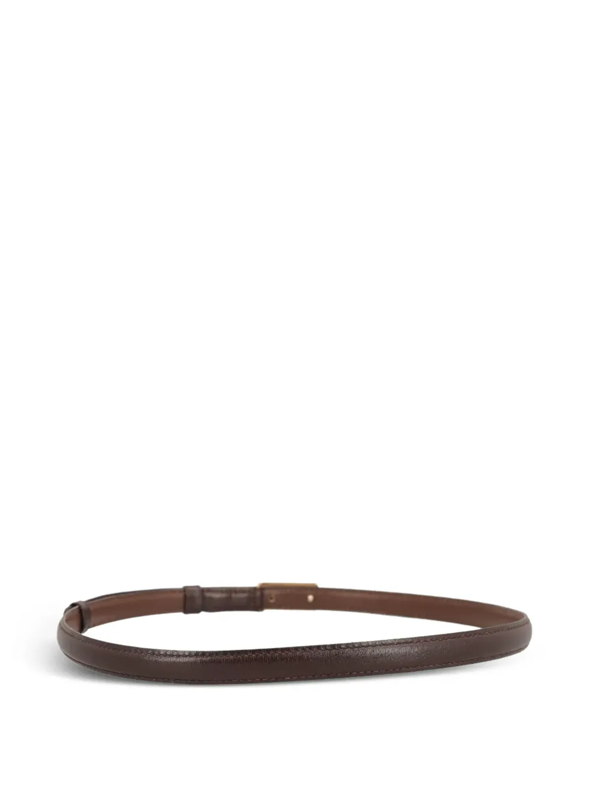 Mila Schon Vintage レザー細ベルト - Brown - 画像2