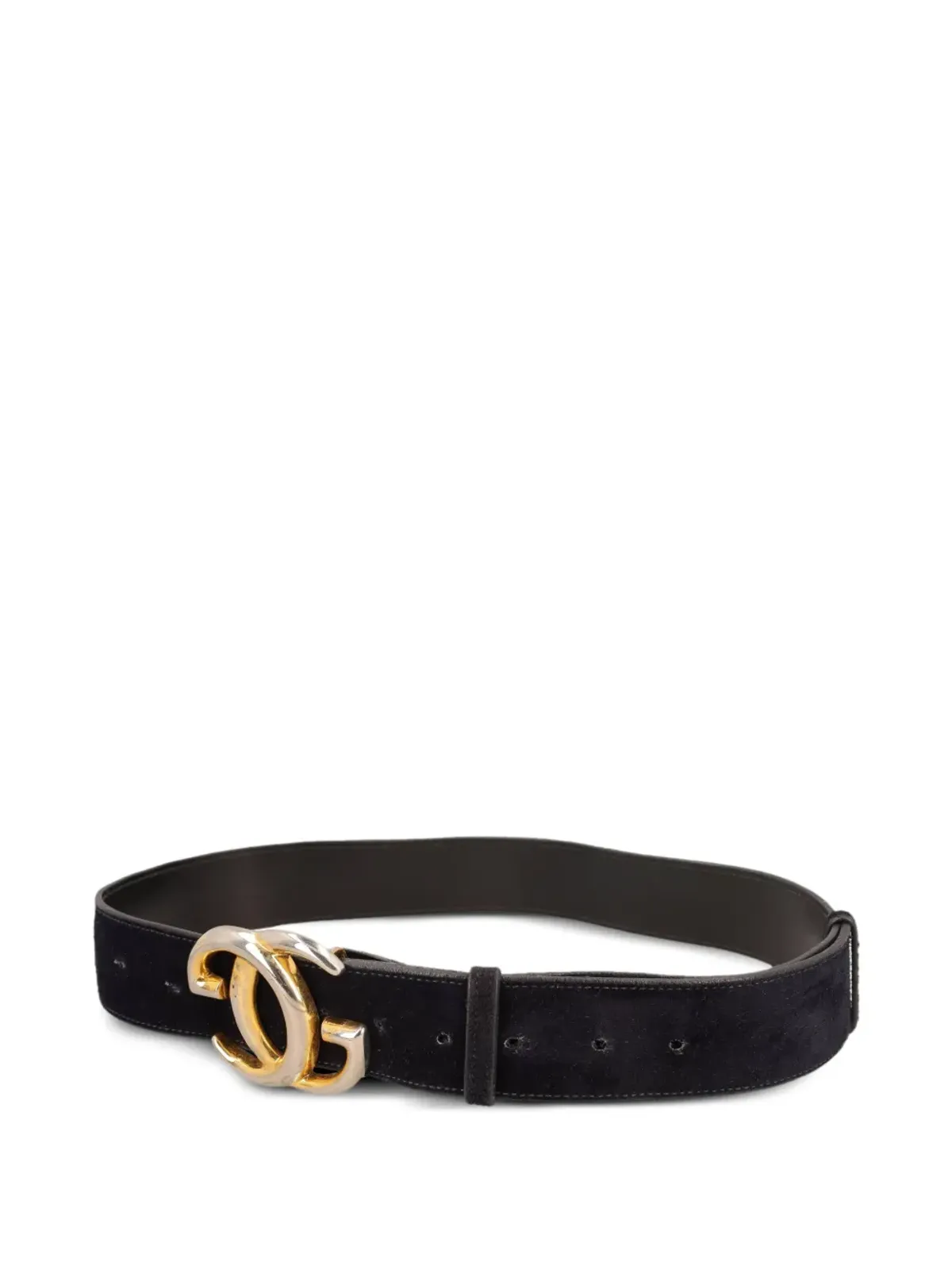 Gucci ビンテージ スエードバックルベルト - 画像2