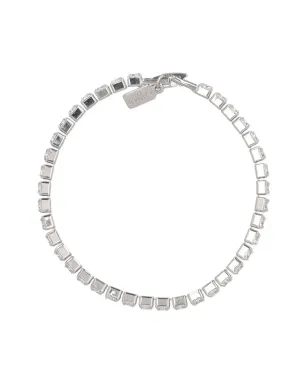 Kenneth Jay Lane Vintage pre-owned rhinestone-embellished tennis bracelet - Silver - サムネイル4