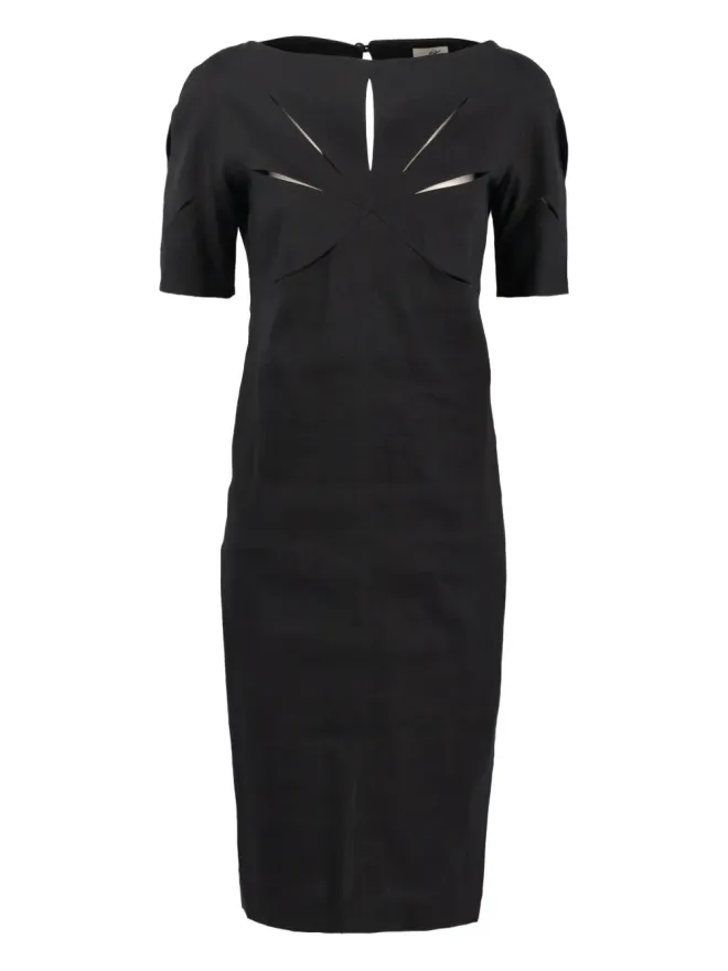 Romeo Gigli Pre-Owned Romeo Gigli Pre-Owned カットアウトミディドレスの商品画像