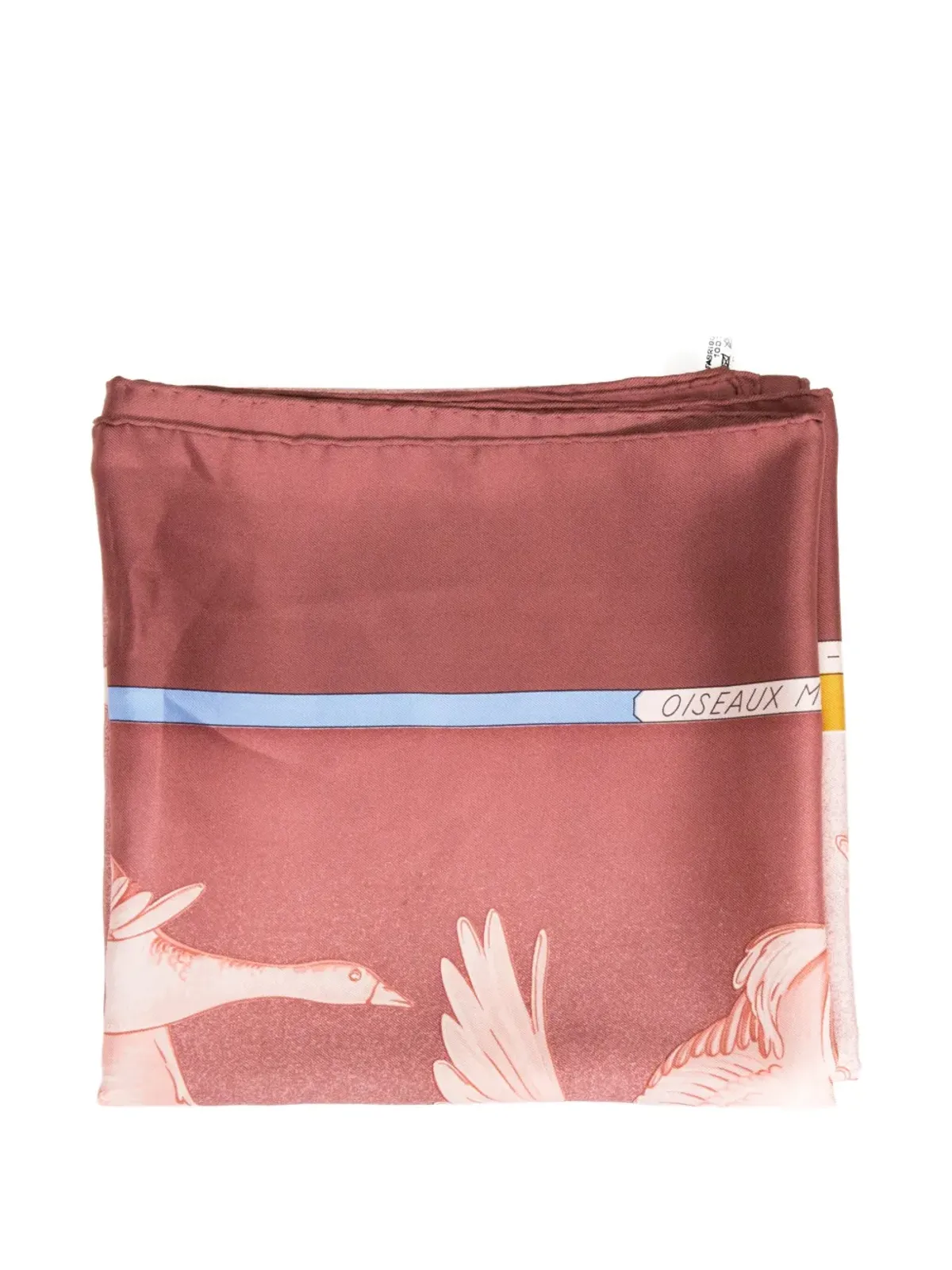 Hermès ビンテージ 1970年代 Oiseaux Migrateurs シルク スカーフ - ピンク - 画像2