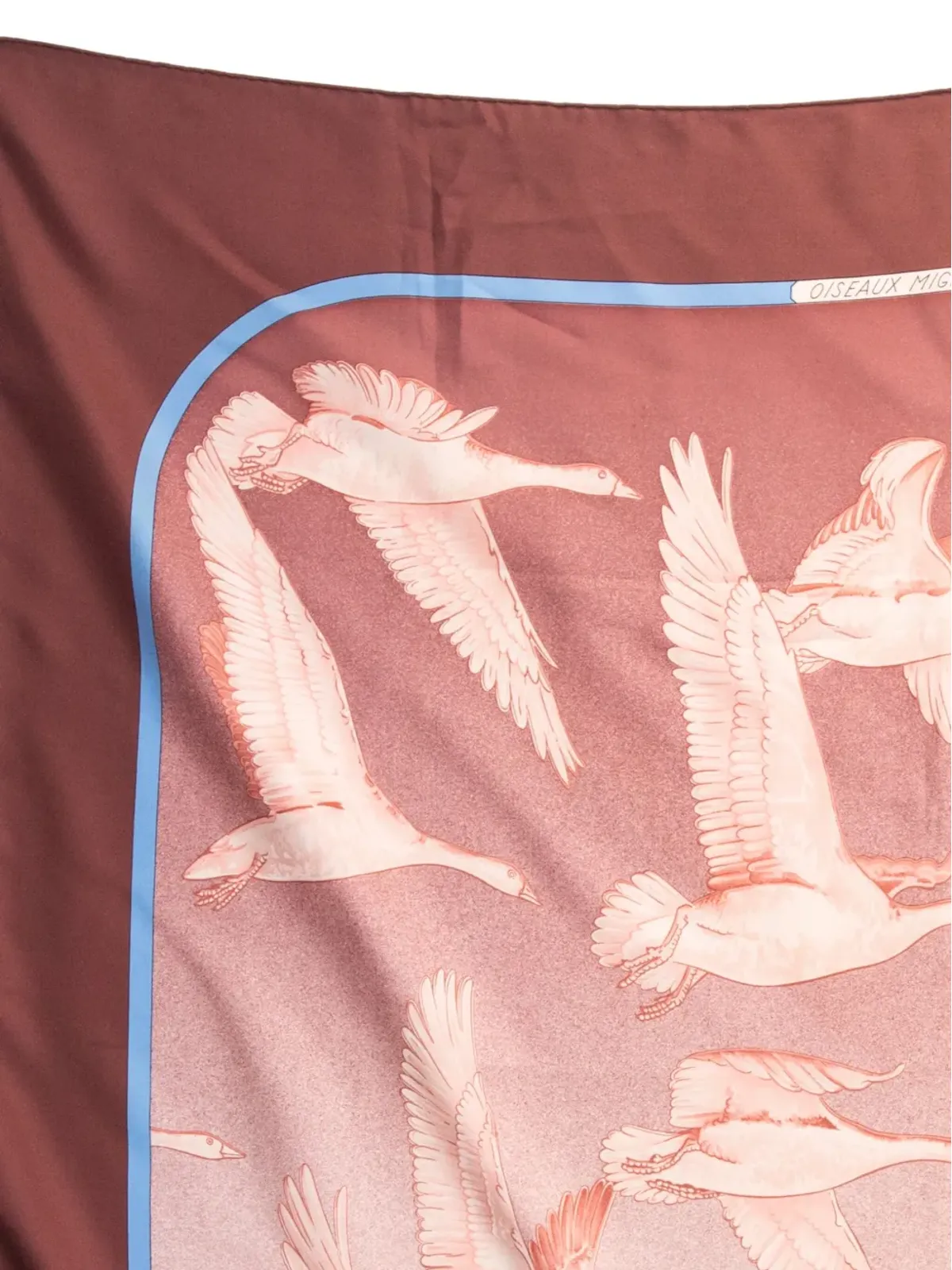 Hermès ビンテージ 1970年代 Oiseaux Migrateurs シルク スカーフ - ピンク - 画像3