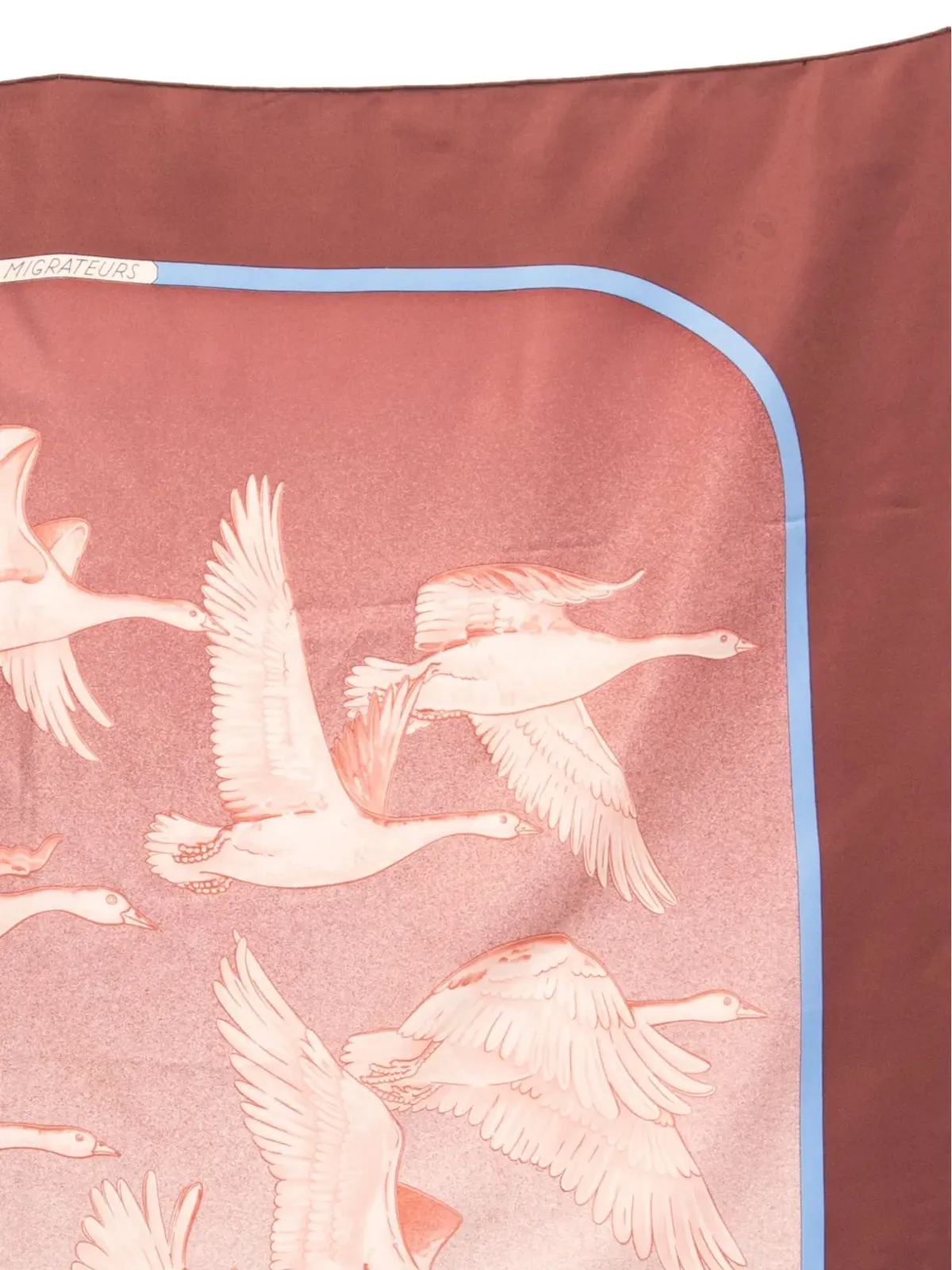 Hermès ビンテージ 1970年代 Oiseaux Migrateurs シルク スカーフ - ピンク - 画像4