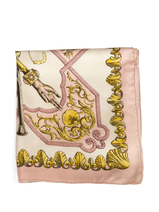 Hermès Pre-Owned Hermès ビンテージ 1963 Ludovicus Magnus シルクスカーフ ピンクの商品画像