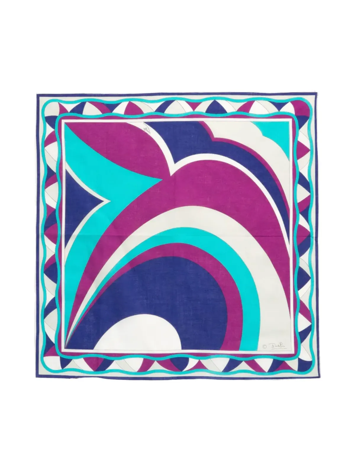 PUCCI Pre-Owned コットン スカーフ ブルー - 画像1