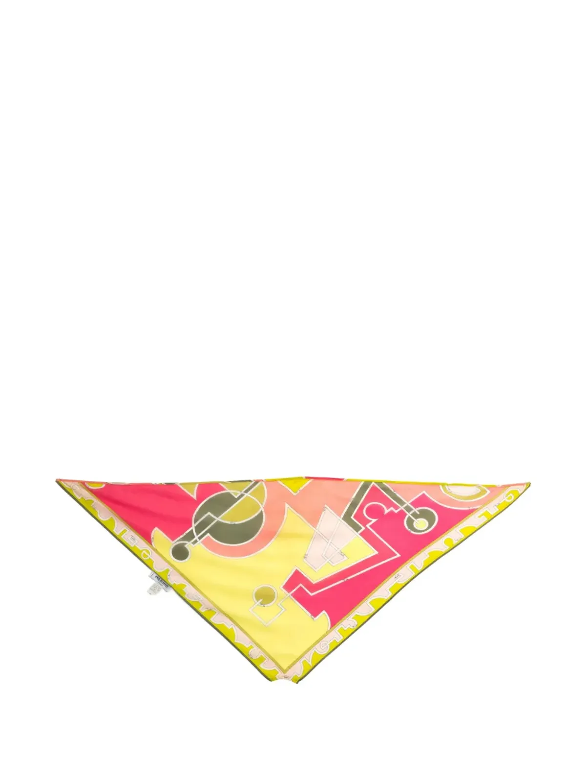 PUCCI Pre-Owned 2000年代 ピンクのシルク三角形スカーフ - 画像1