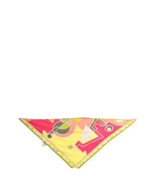 PUCCI Pre-Owned 2000年代 ピンクのシルク三角形スカーフ - サムネイル1