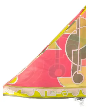 PUCCI Pre-Owned 2000年代 ピンクのシルク三角形スカーフ - サムネイル2