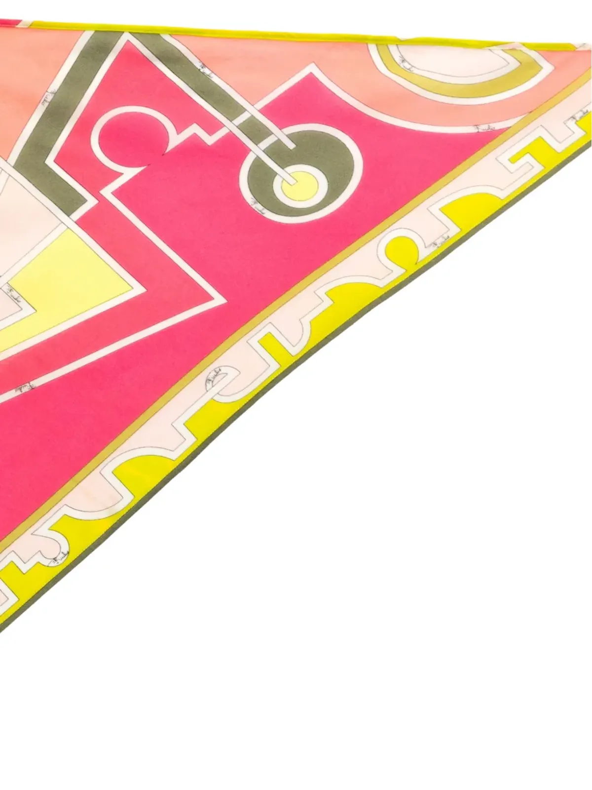PUCCI Pre-Owned 2000年代 ピンクのシルク三角形スカーフ - 画像3