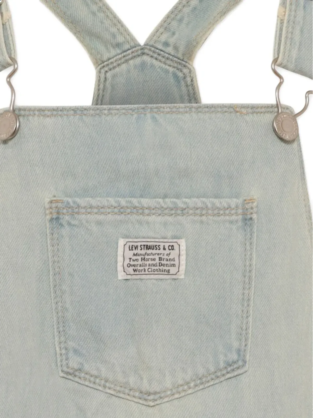 Levi's Kids ロゴアップリケ デニム プレイスーツ - 画像3