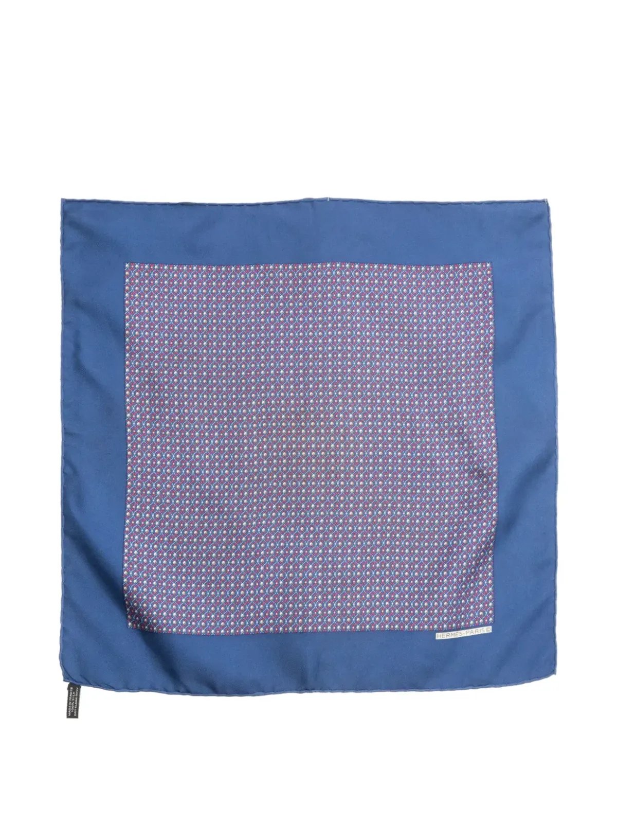 Hermès ビンテージ Gavroche プリント シルク スカーフ ブルー - 画像1