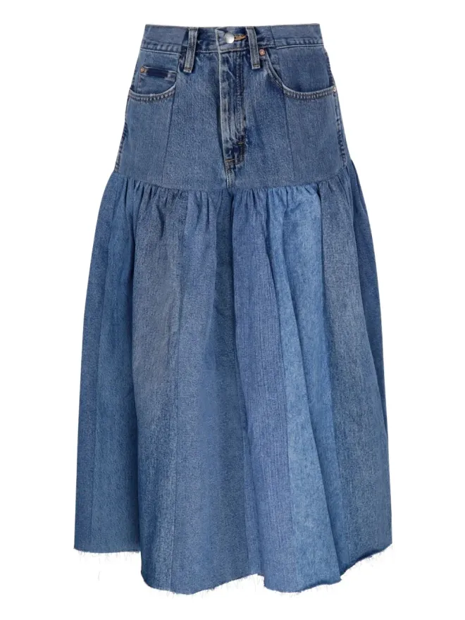 E.L.V DENIM E.L.V DENIM Harvard ラッフル ミディ デニムスカートの商品画像