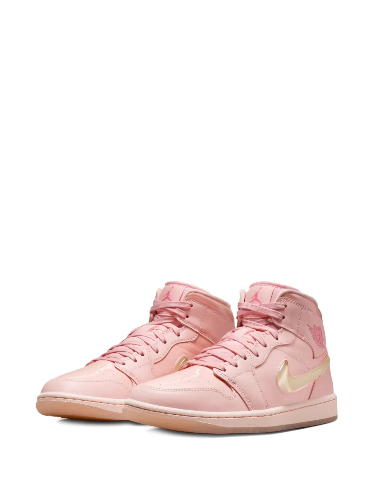 Jordan エアジョーダン 1 ピンク/セイル スニーカー - 画像2