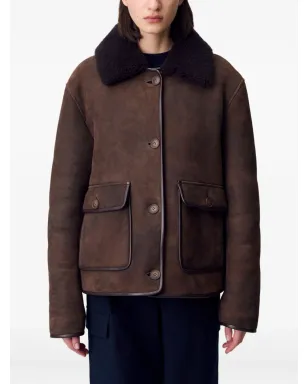 Claudie Pierlot シアリングカラーのスエードジャケット - サムネイル5
