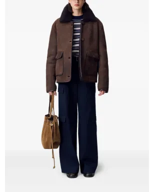 Claudie Pierlot シアリングカラーのスエードジャケット - サムネイル2