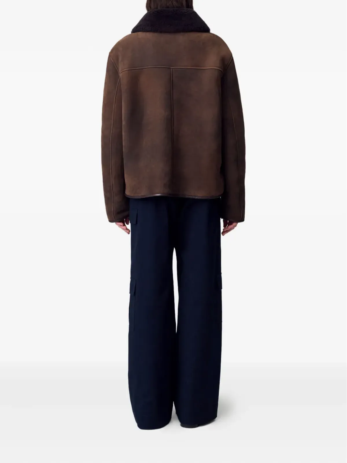 Claudie Pierlot シアリングカラーのスエードジャケット - 画像4