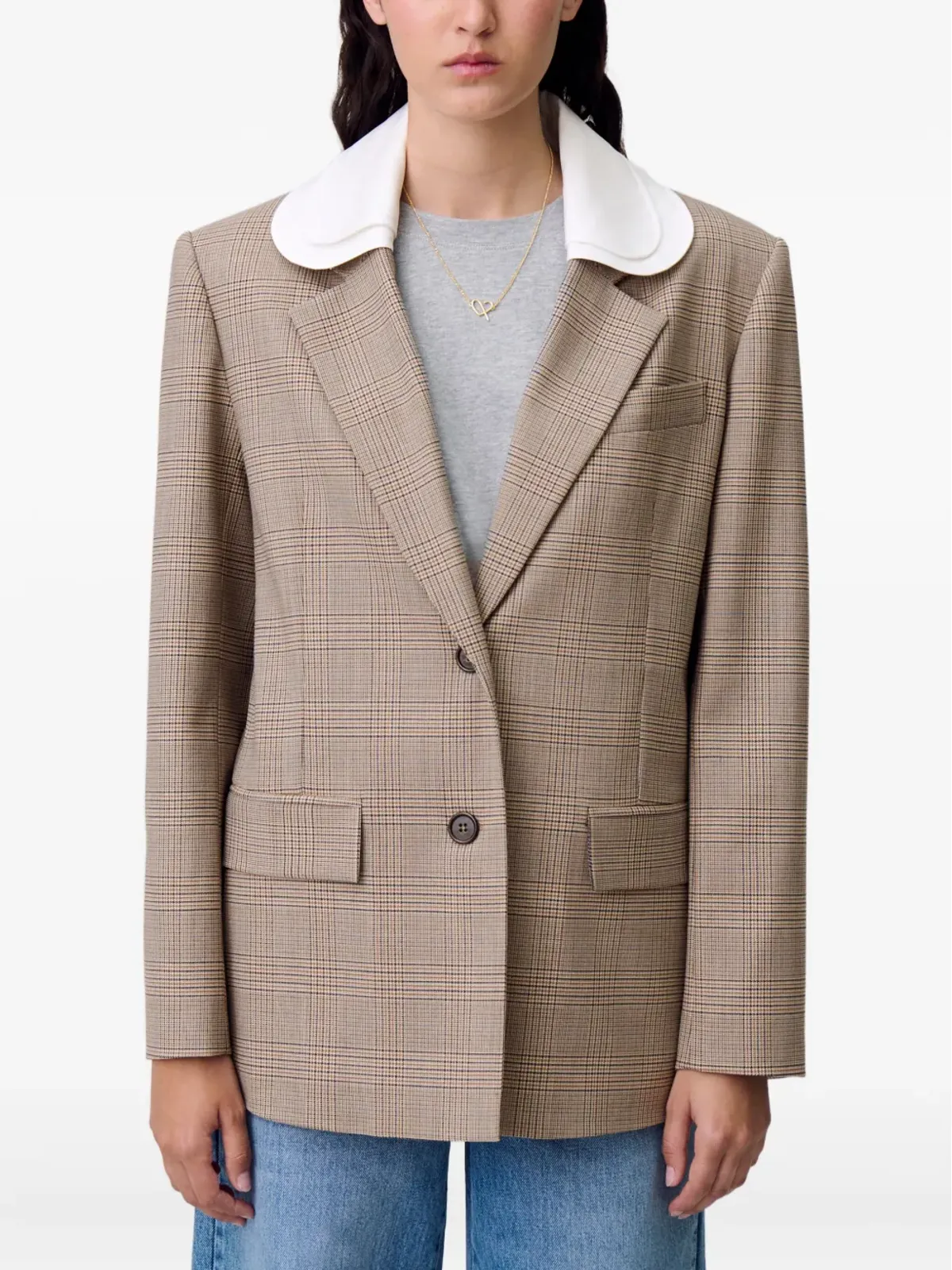 Claudie Pierlot チェック柄 テーラードブレザー - 画像5