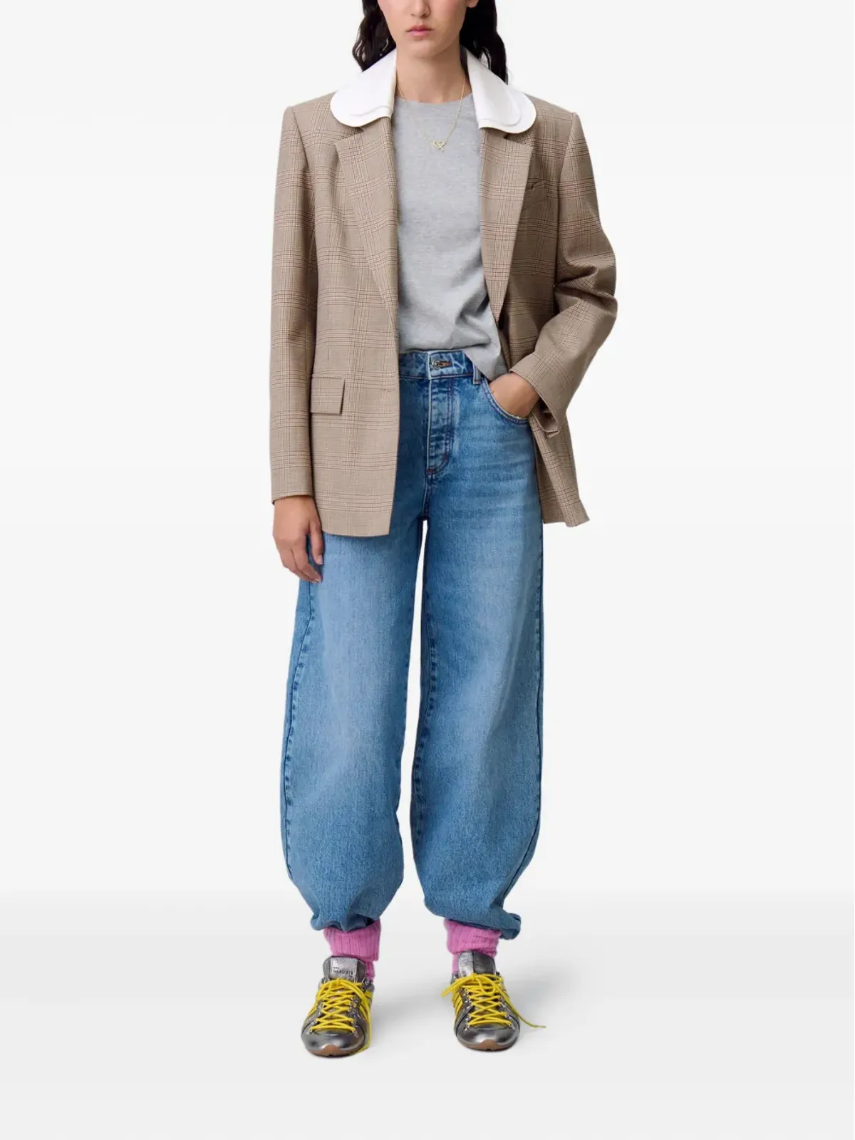 Claudie Pierlot チェック柄 テーラードブレザー - 画像2