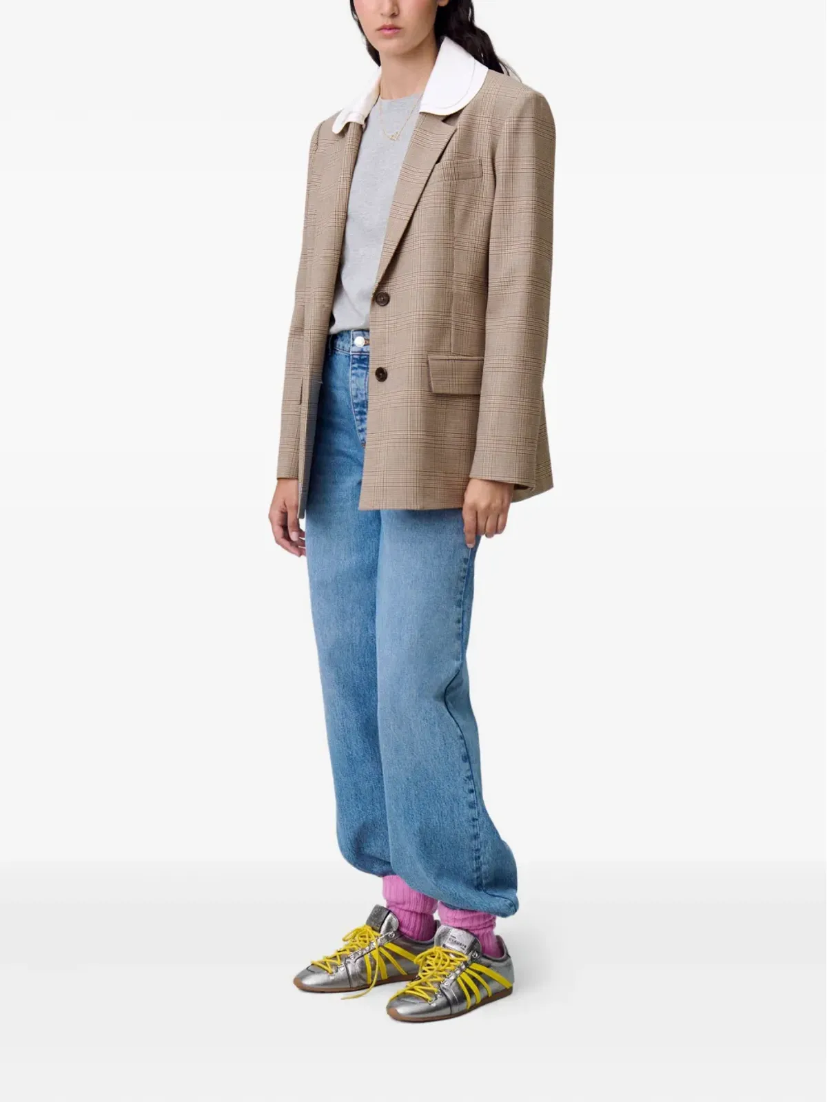 Claudie Pierlot チェック柄 テーラードブレザー - 画像3