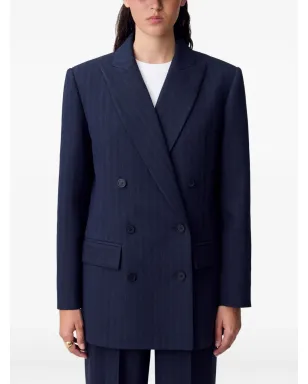 Claudie Pierlot ピンストライプ ダブルブレスト ブレザー - サムネイル5