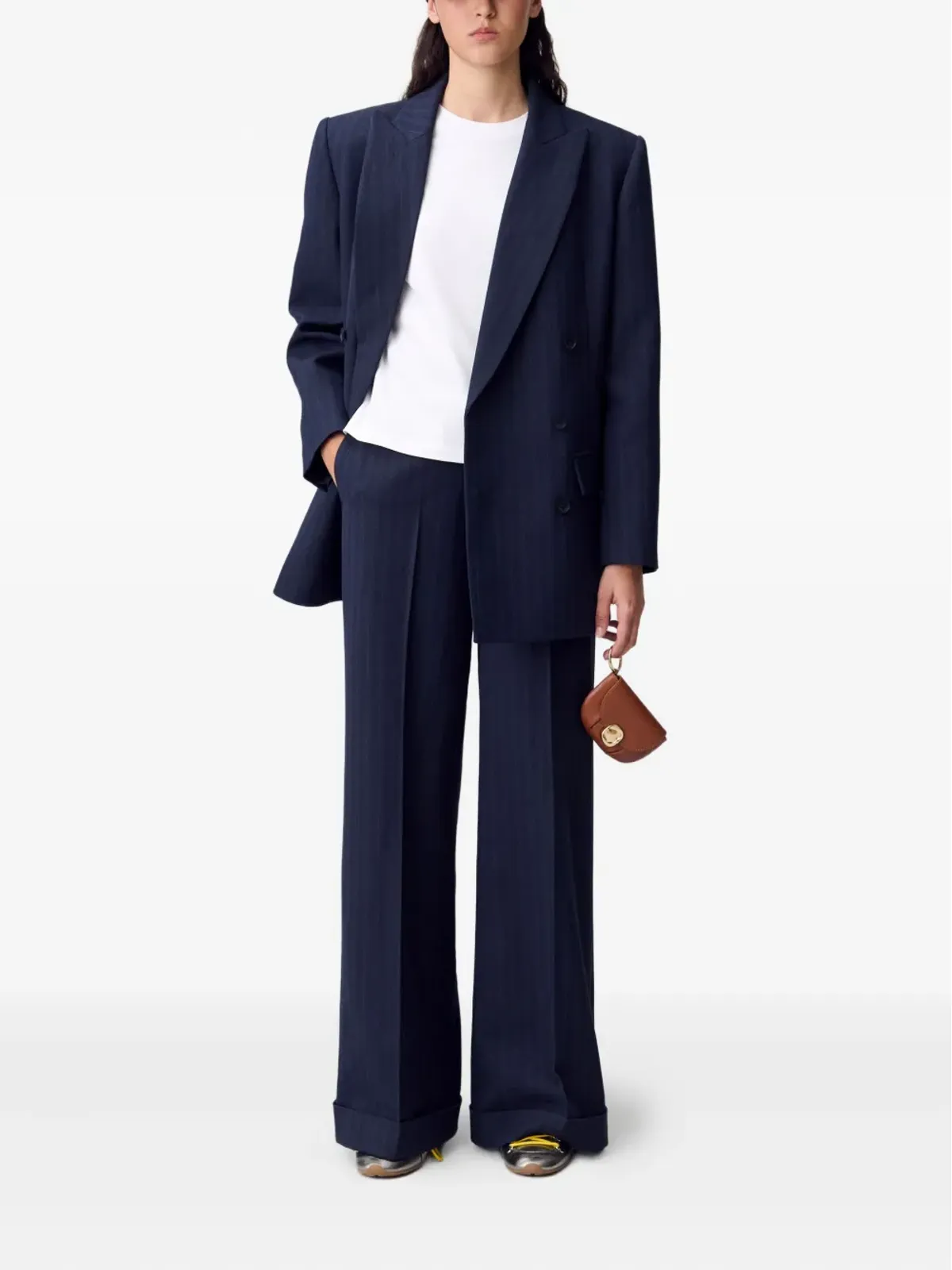 Claudie Pierlot ピンストライプ ダブルブレスト ブレザー - 画像2