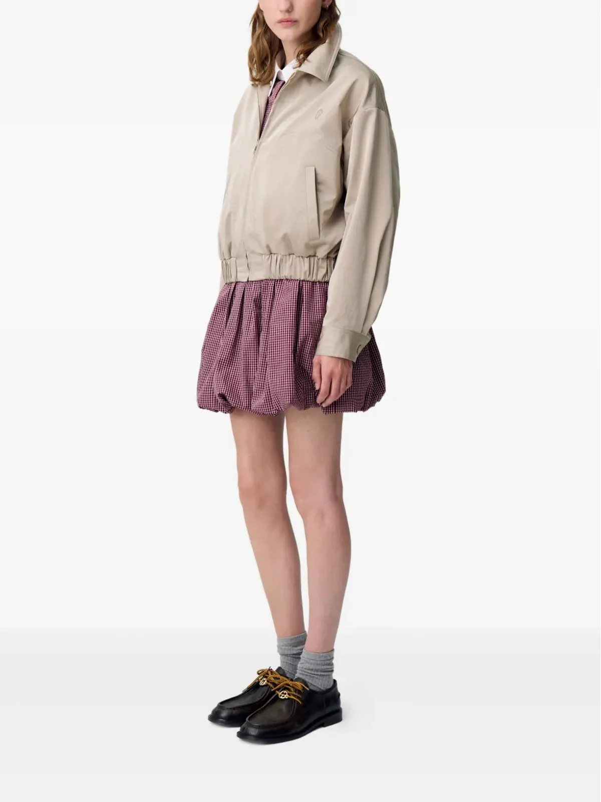 Claudie Pierlot ロゴ刺繍ジップアップジャケット - 画像3