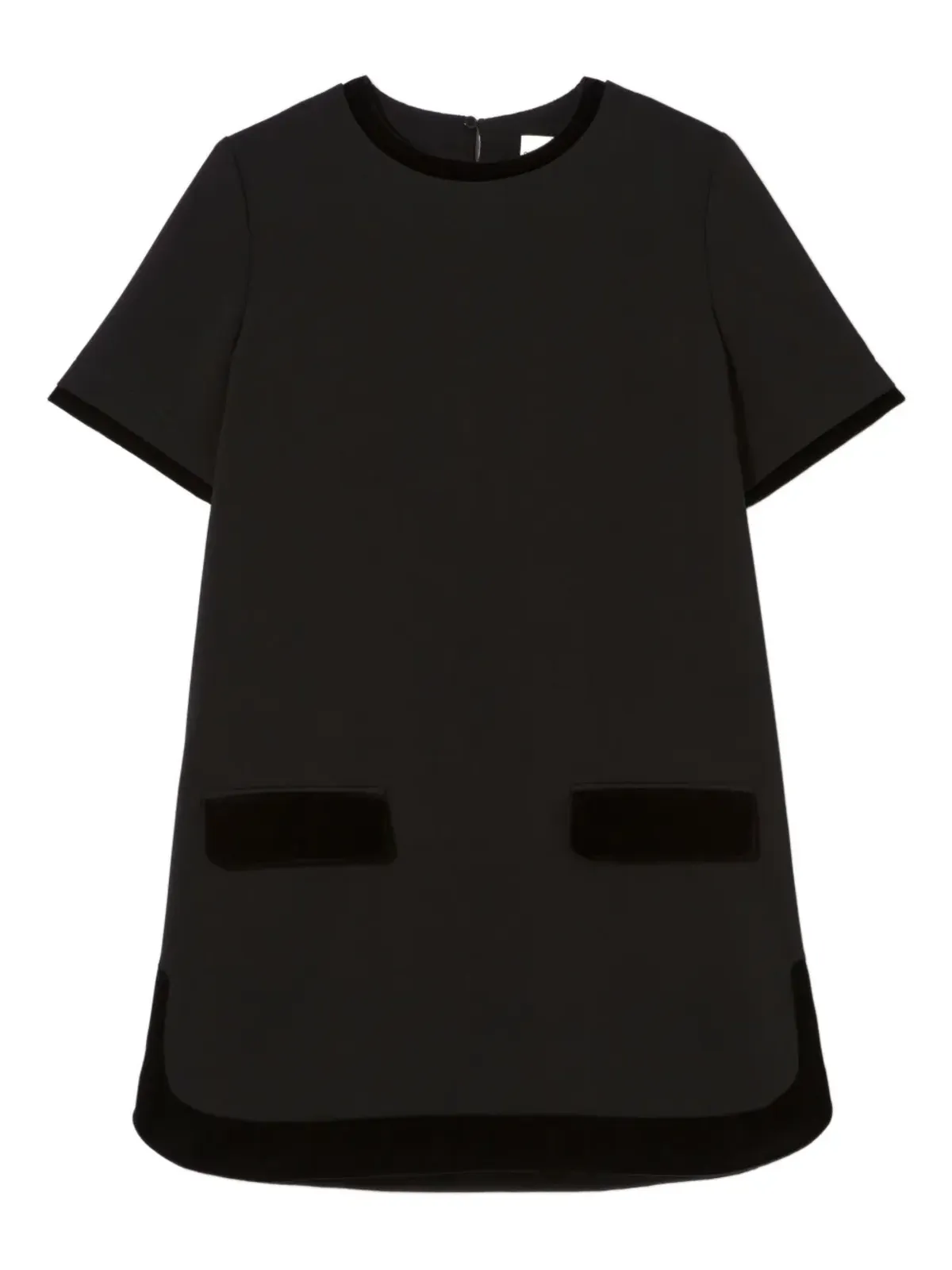 Claudie Pierlot ベルベットの縁取りドレス - ブラック - 画像1