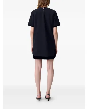 Claudie Pierlot ベルベットの縁取りドレス - ブラック - サムネイル4