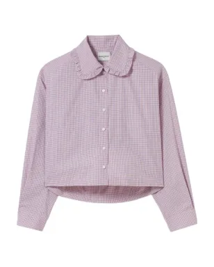 Claudie Pierlot チェック柄フリルカラーシャツ - サムネイル1