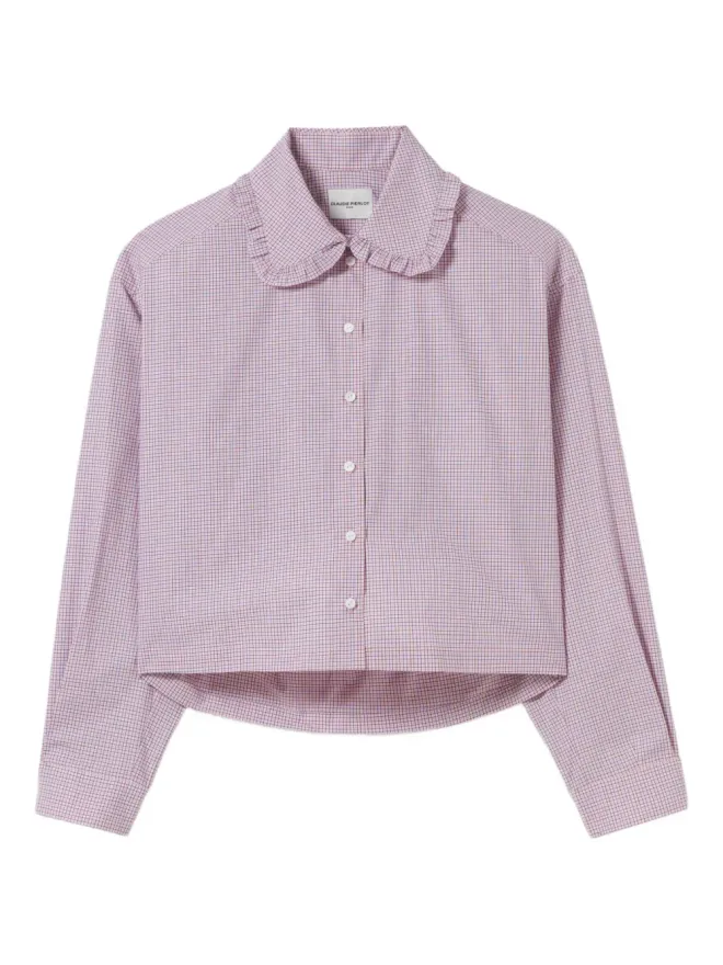 Claudie Pierlot Claudie Pierlot チェック柄フリルカラーシャツの商品画像