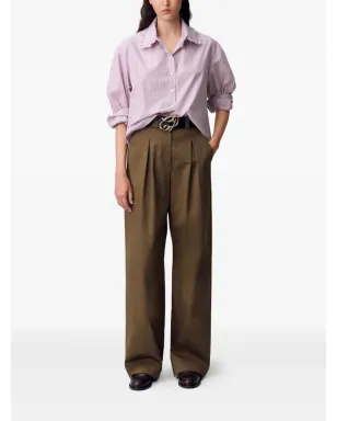 Claudie Pierlot チェック柄フリルカラーシャツ - サムネイル2