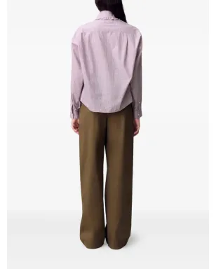 Claudie Pierlot チェック柄フリルカラーシャツ - サムネイル4