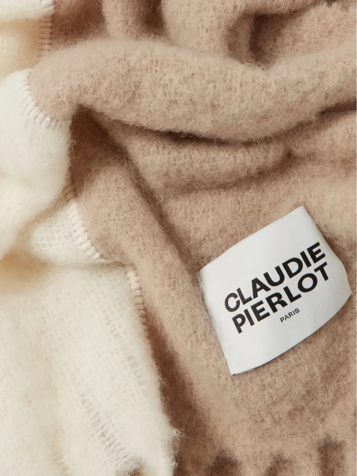 Claudie Pierlot ツートーン フリンジスカーフ - 画像2