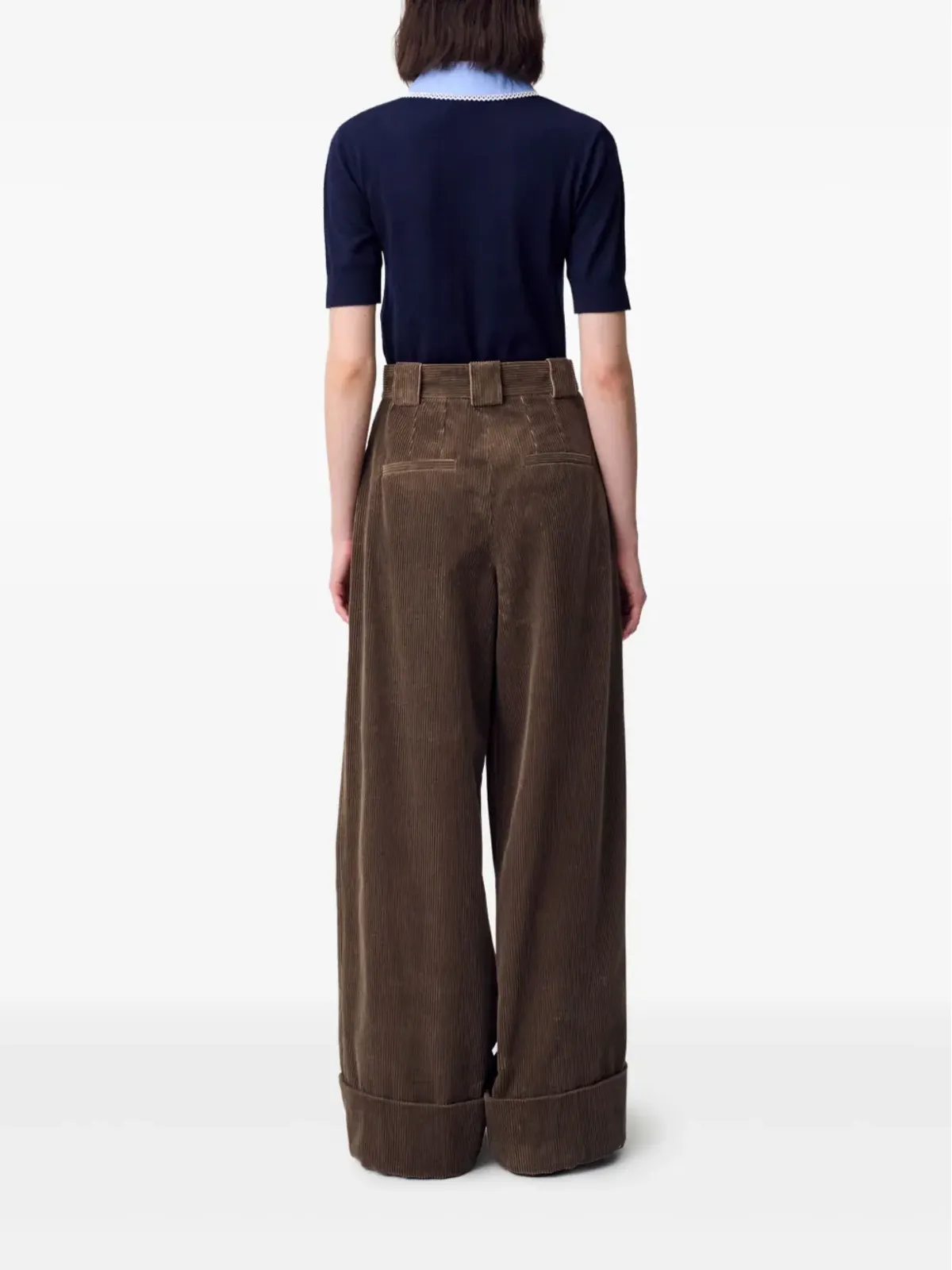 Claudie Pierlot プリーツパンツ ブラウン - 画像4