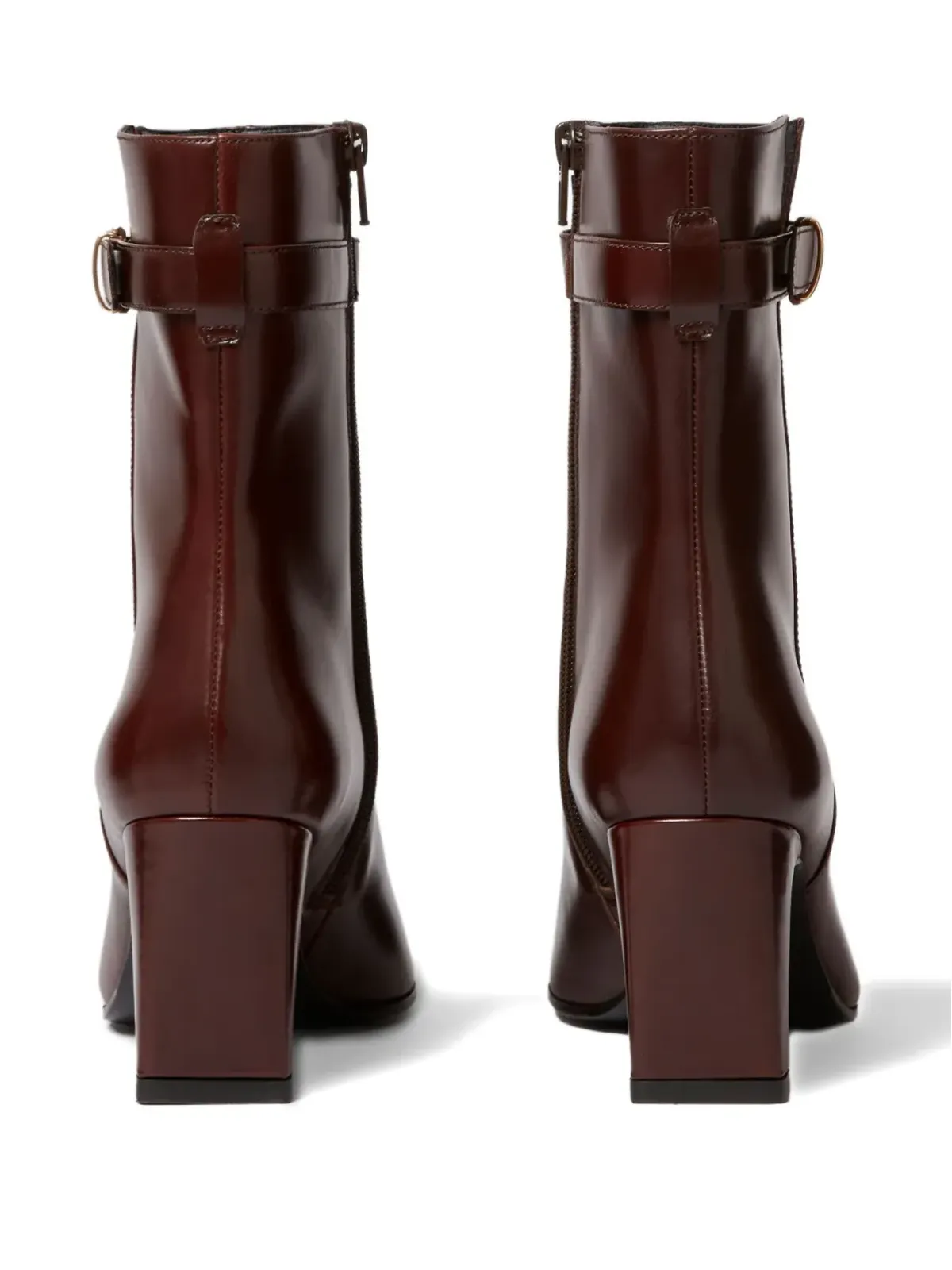 Claudie Pierlot バックルストラップ付き ポインテッドトゥ アンクルブーツ - 画像3