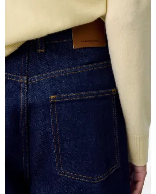 Claudie Pierlot ストレートレッグ レザーパッチ ジーンズ - サムネイル5