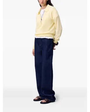 Claudie Pierlot ストレートレッグ レザーパッチ ジーンズ - サムネイル3
