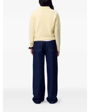 Claudie Pierlot ストレートレッグ レザーパッチ ジーンズ - サムネイル4