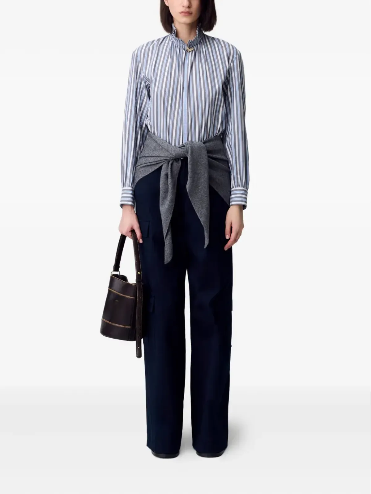 Claudie Pierlot ストライプコットン・トップス - 画像2