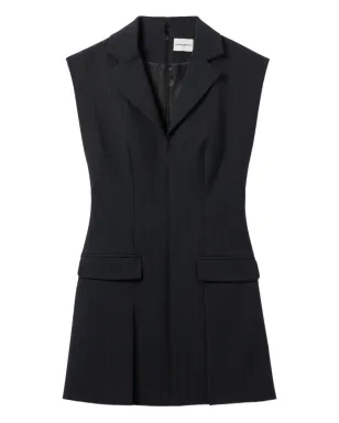 Claudie Pierlot ピンストライプ ノースリーブドレス - ブラック - サムネイル1