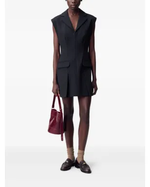 Claudie Pierlot ピンストライプ ノースリーブドレス - ブラック - サムネイル2