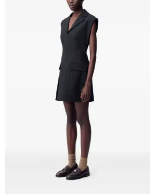 Claudie Pierlot ピンストライプ ノースリーブドレス - ブラック - サムネイル3