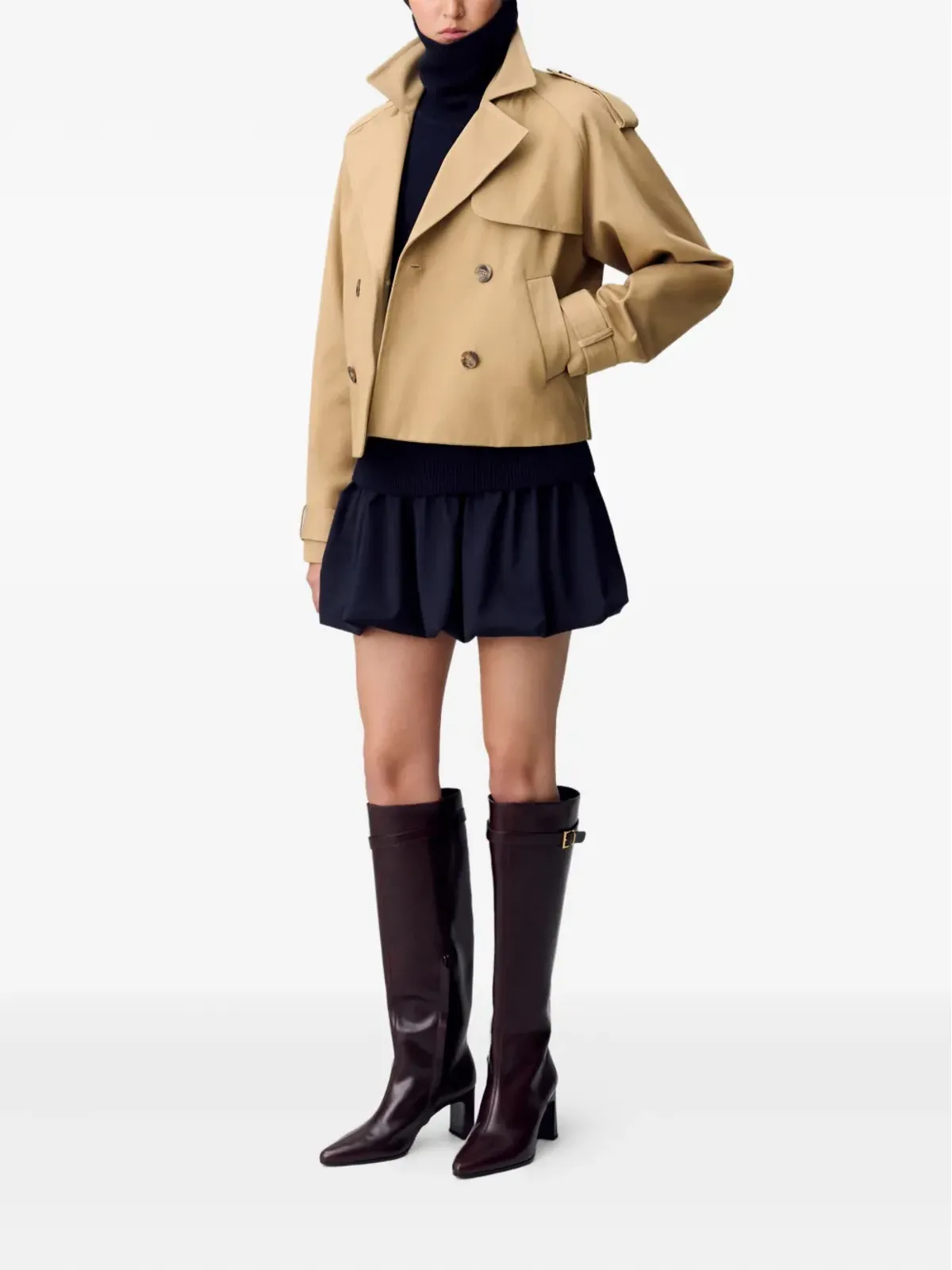 Claudie Pierlot クロップドトレンチジャケット - 画像3