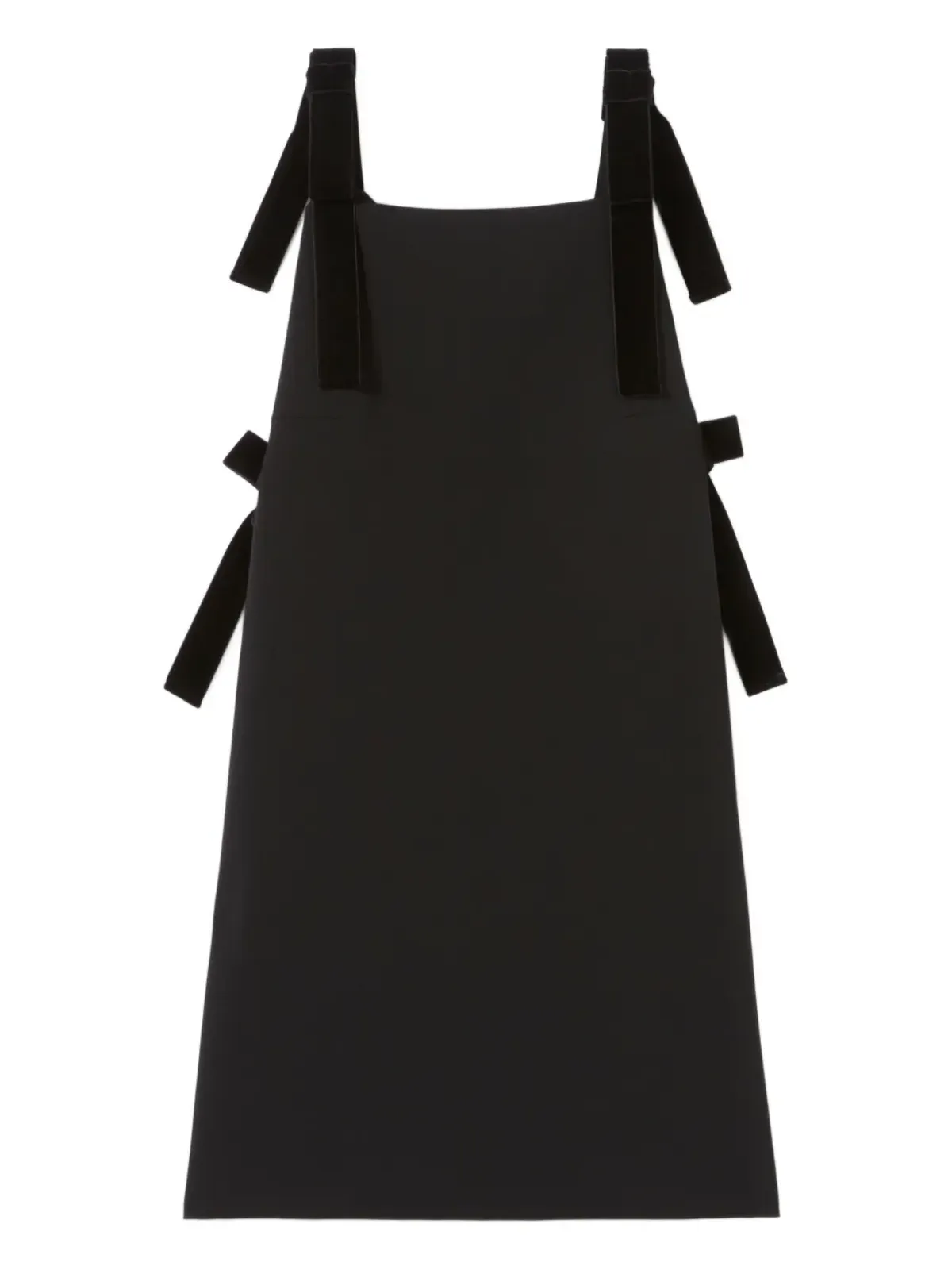 Claudie Pierlot ベルベットトリムスクエアネックミニドレス - 画像1